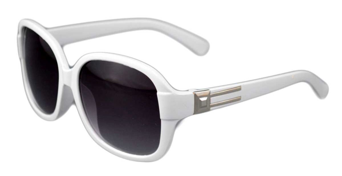 Ochelari de soare Rectangular Alb'